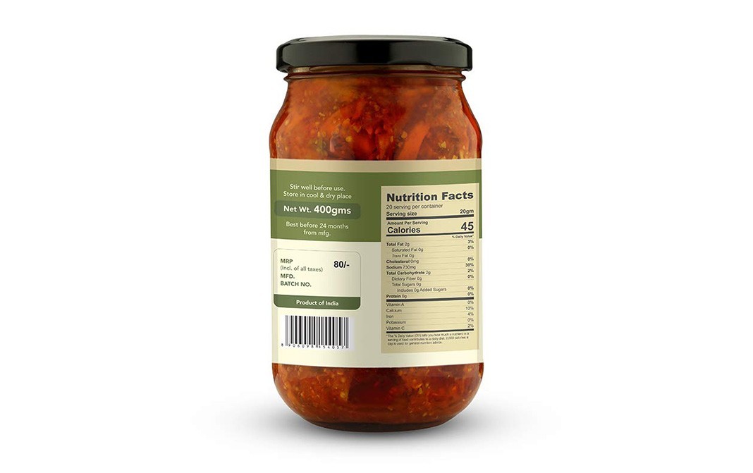 Pursuit Amba Halder Special Pickle    Glass Jar  400 grams